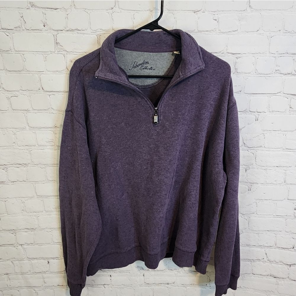 Men's Paradise Collection zip-up fleece sweater, size XL